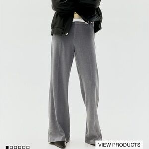 NWT H&M wide leg gray dress pants size 12
